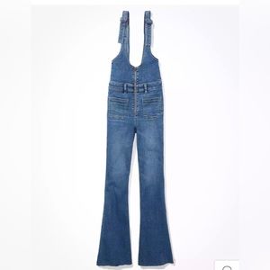 AE Stretch Denim Flare Overalls